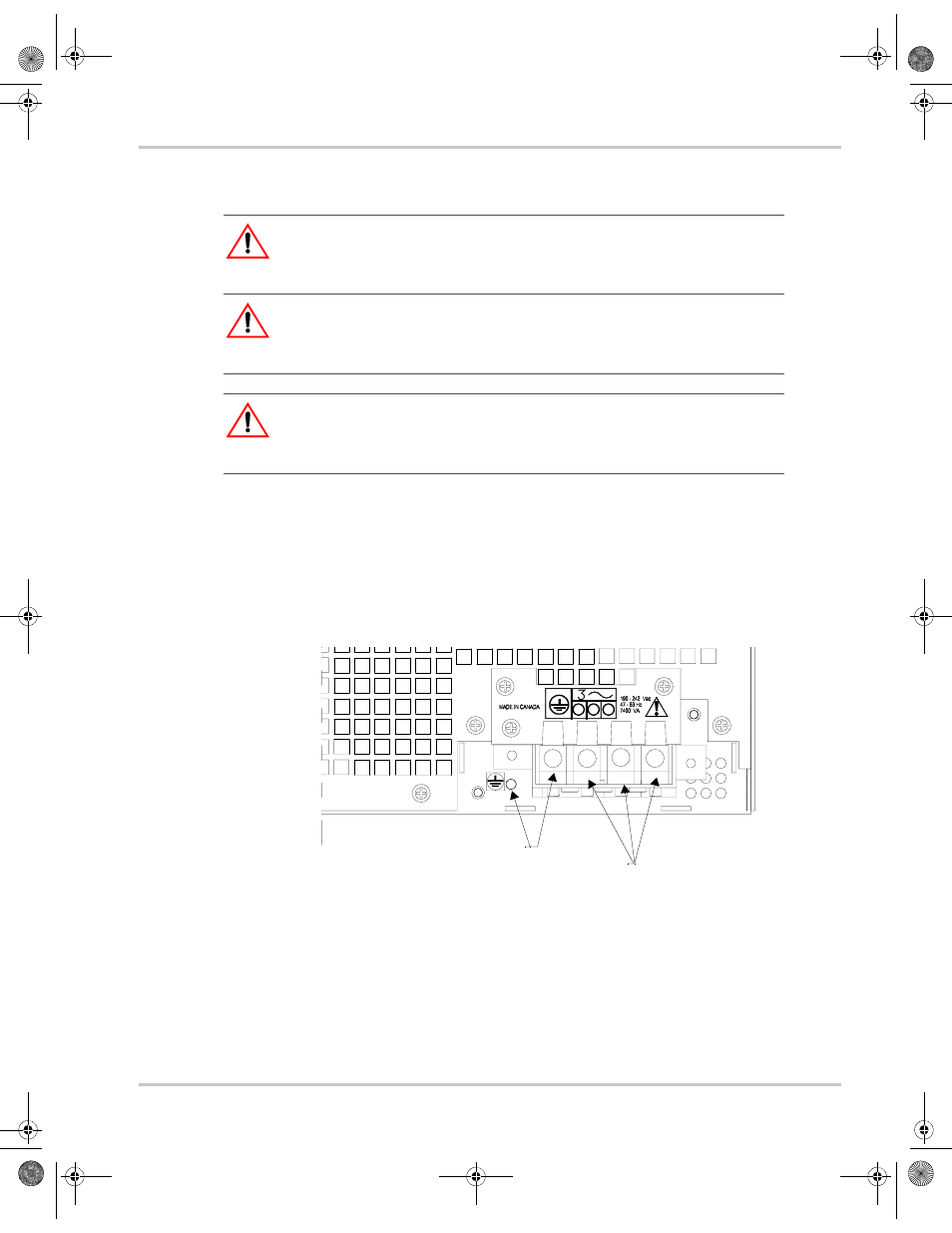 Ac input power, Ac input connector, Warning | Caution | Xantrex Technology XDC 20-600 User Manual | Page 45 / 284