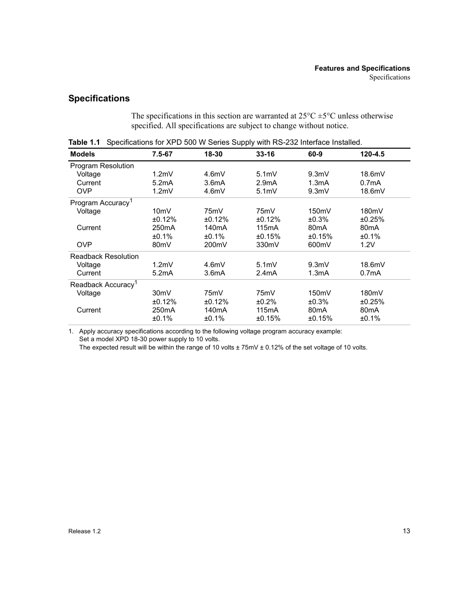 Specifications | Xantrex Technology RS232-XPD User Manual | Page 15 / 60