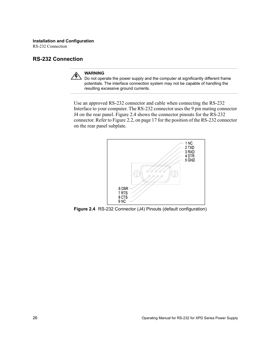 Rs-232 connection, Rs-232 connection” on | Xantrex Technology RS232-XPD User Manual | Page 28 / 60