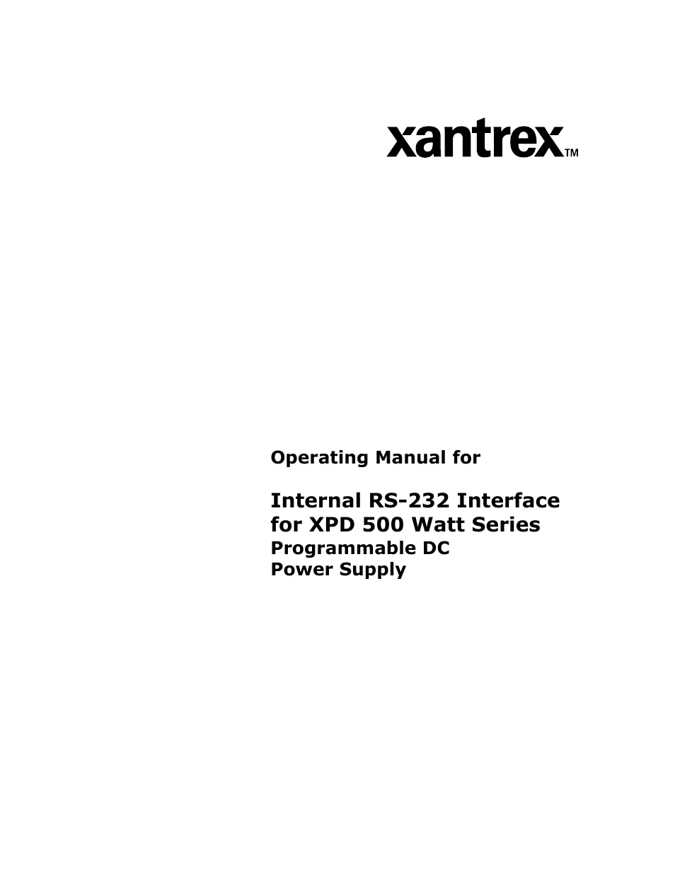 Xantrex Technology RS232-XPD User Manual | Page 3 / 60