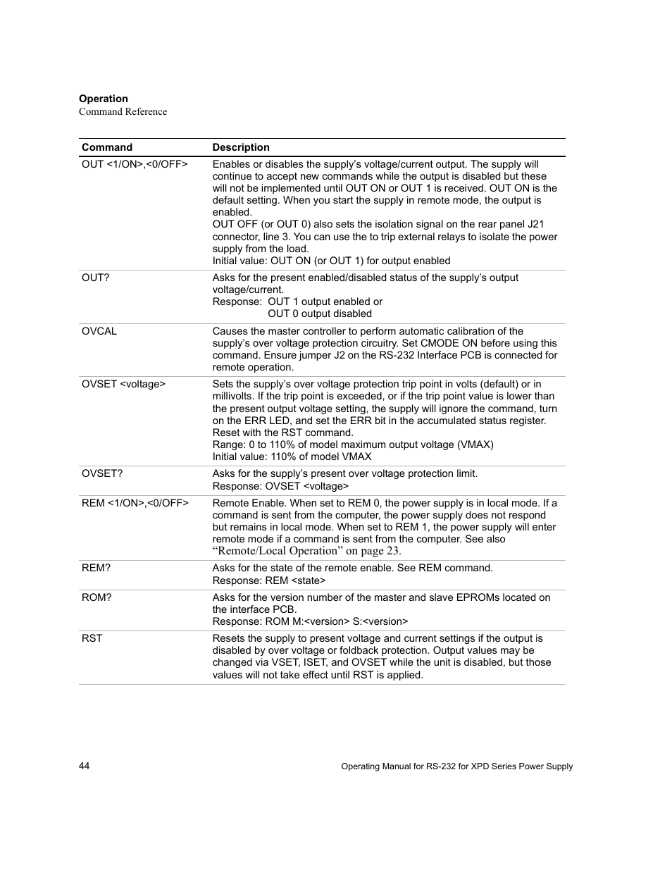 Xantrex Technology RS232-XPD User Manual | Page 46 / 60