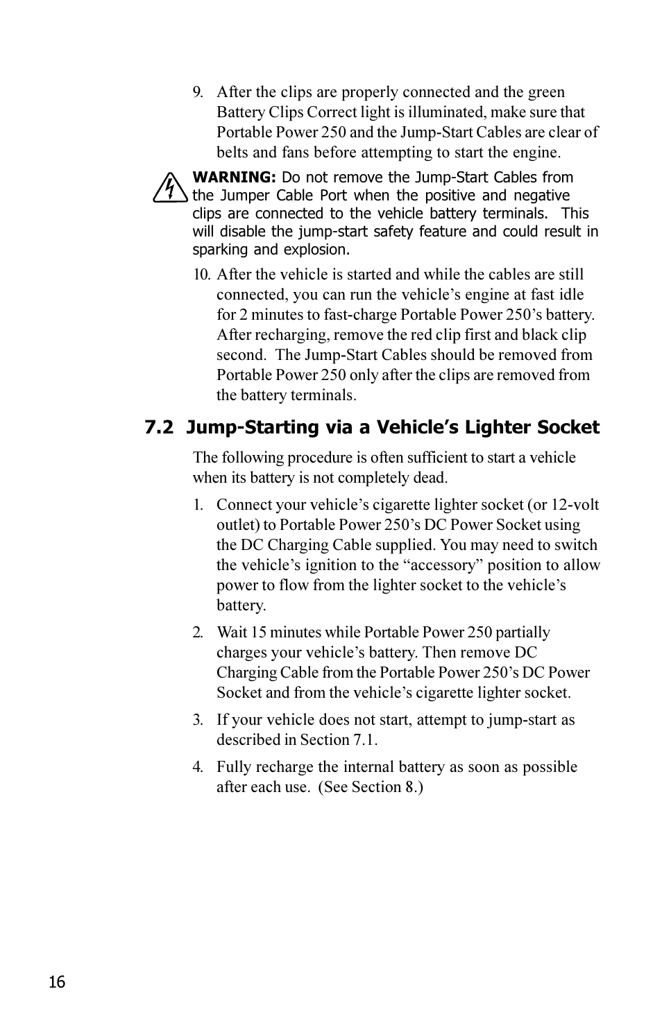 Xantrex Technology JAZZ 250 User Manual | Page 20 / 36