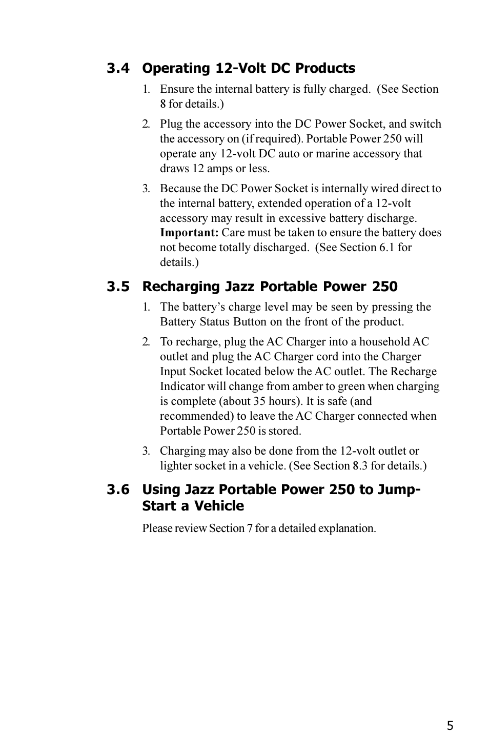 Xantrex Technology JAZZ 250 User Manual | Page 9 / 36