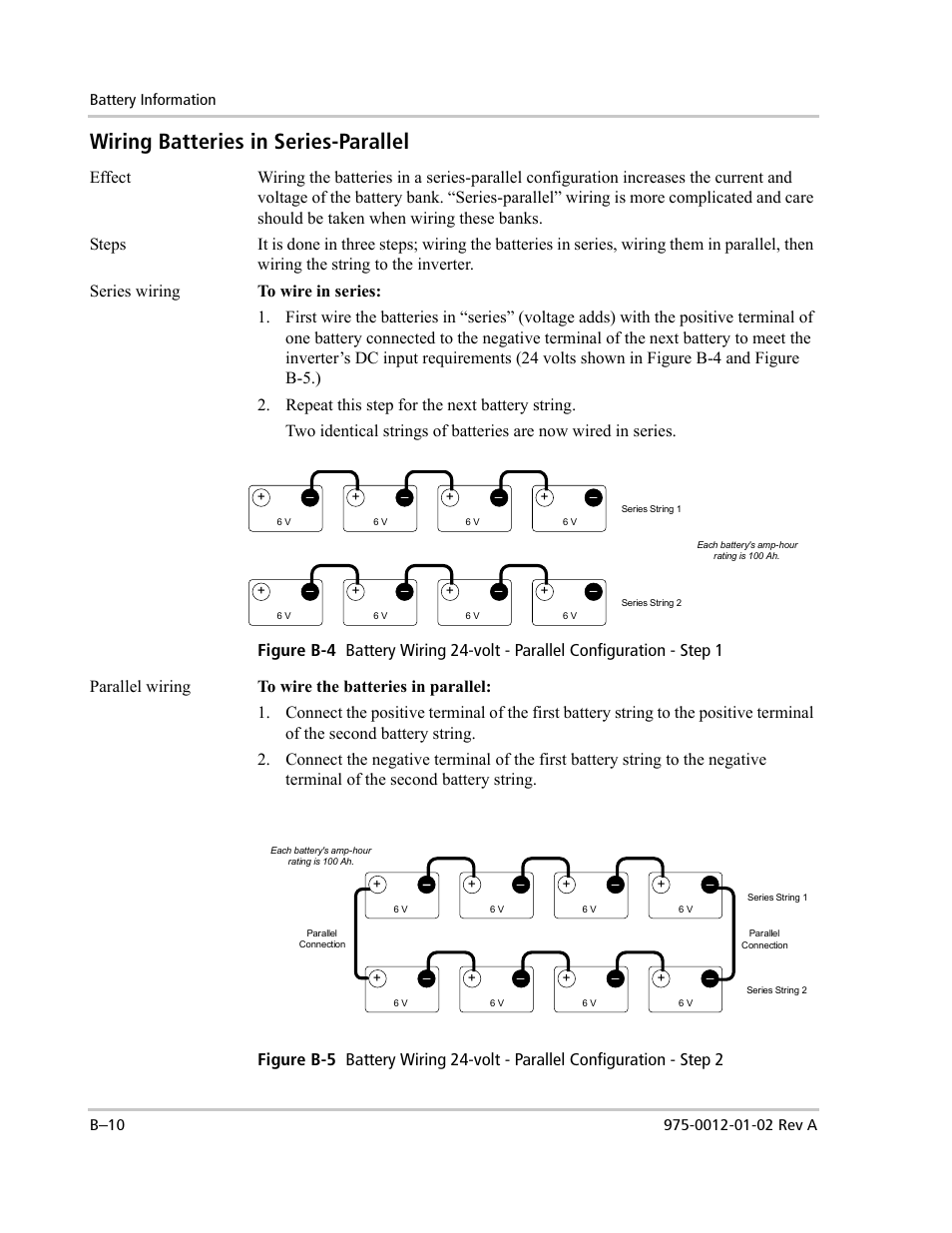 Wiring batteries in series-parallel | Xantrex Technology DR1524W User Manual | Page 100 / 122