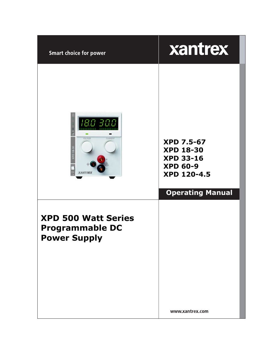Xantrex Technology XPD 60-9 User Manual | 56 pages