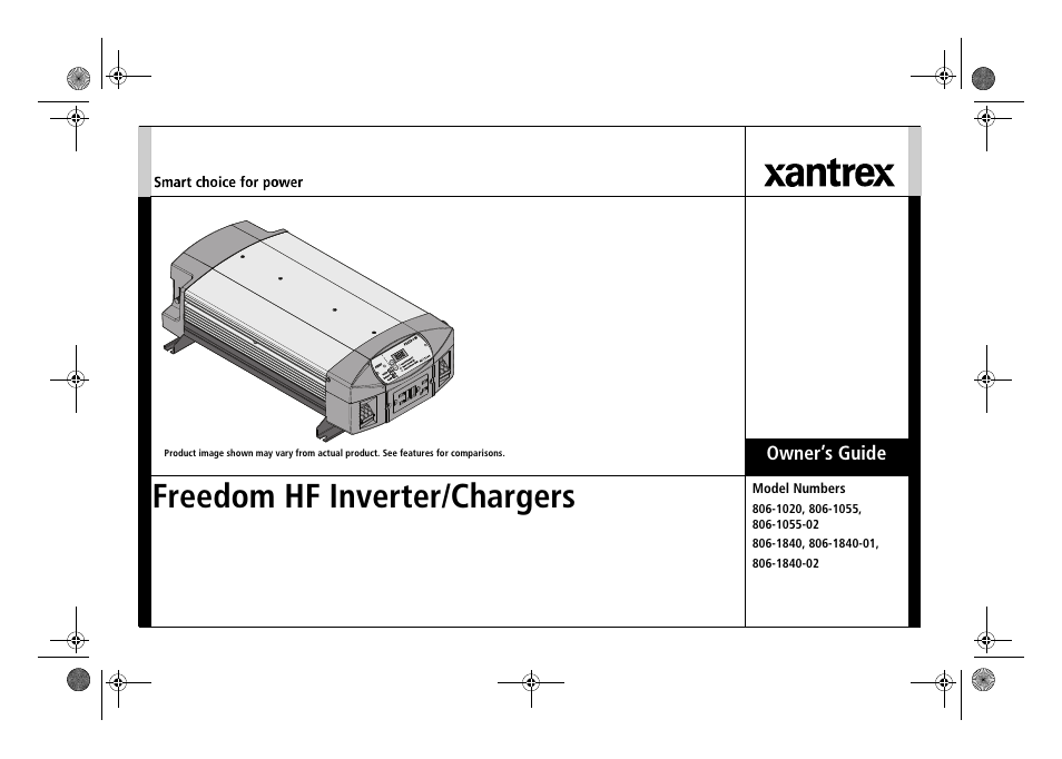Xantrex Technology FREEDOM HF 1800 User Manual | 64 pages