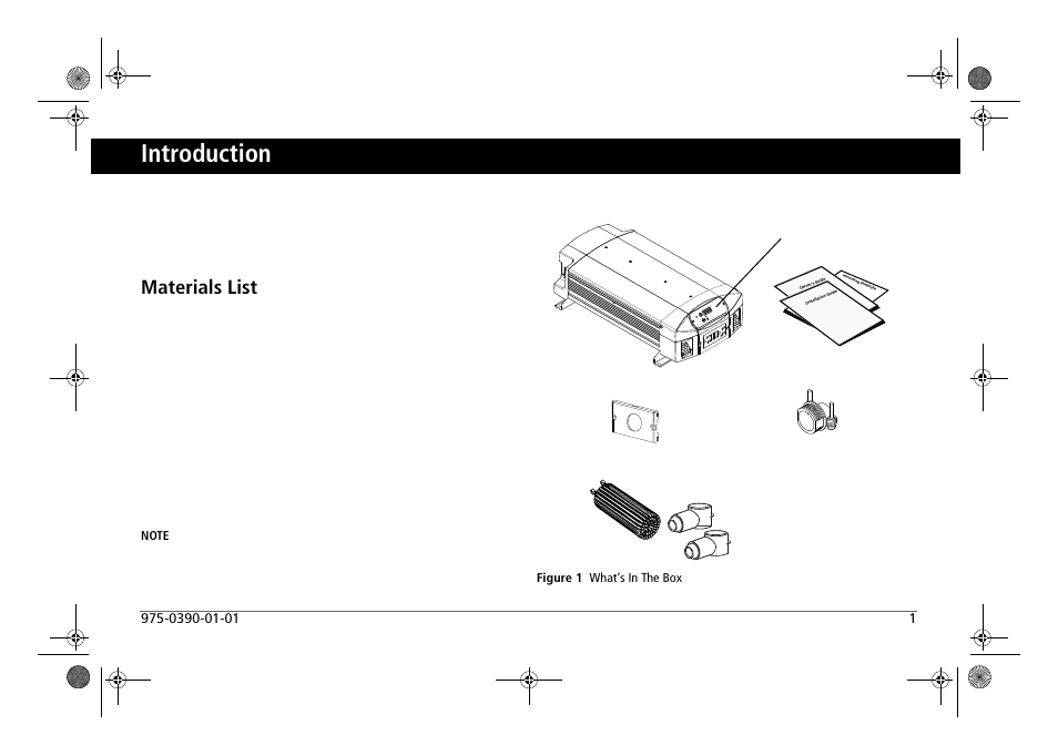 Introduction, Materials list | Xantrex Technology FREEDOM HF 1800 User Manual | Page 15 / 64