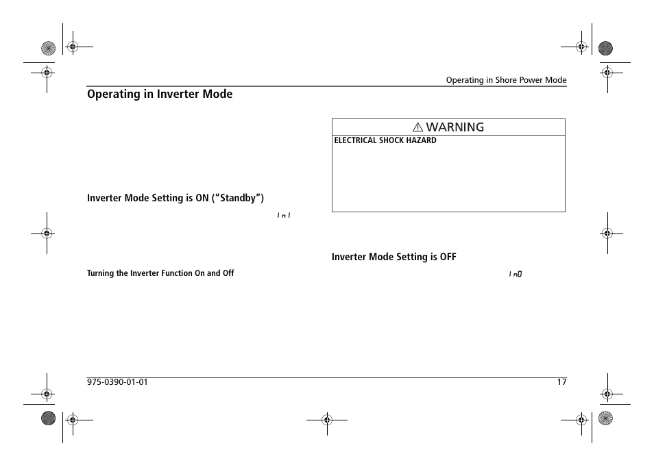 Operating in inverter mode | Xantrex Technology FREEDOM HF 1800 User Manual | Page 31 / 64