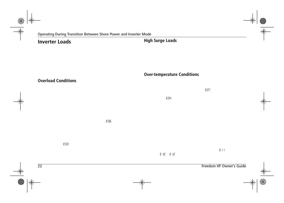 Inverter loads | Xantrex Technology FREEDOM HF 1800 User Manual | Page 36 / 64