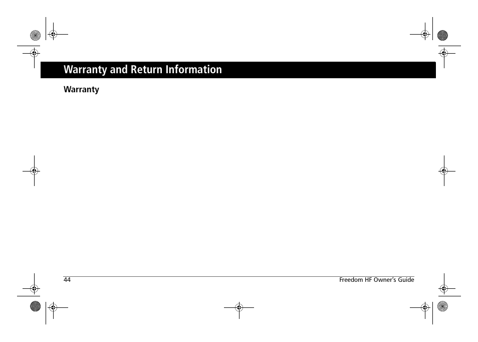 Warranty and return information, Warranty | Xantrex Technology FREEDOM HF 1800 User Manual | Page 58 / 64