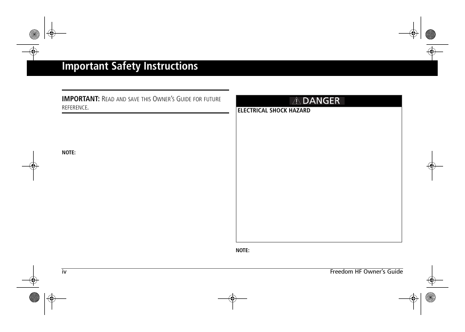Important safety instructions | Xantrex Technology FREEDOM HF 1800 User Manual | Page 6 / 64