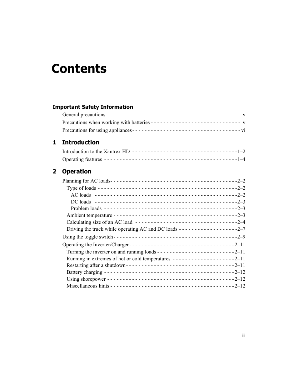 Xantrex Technology RM1012 User Manual | Page 3 / 48