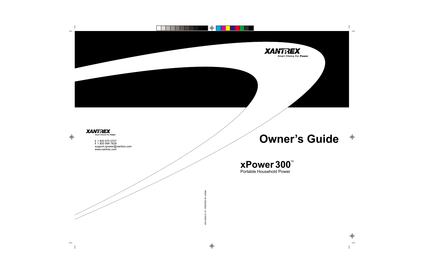 Owners guide, Xpower 300, Portable household power | Xantrex Technology 300 User Manual | Page 32 / 32