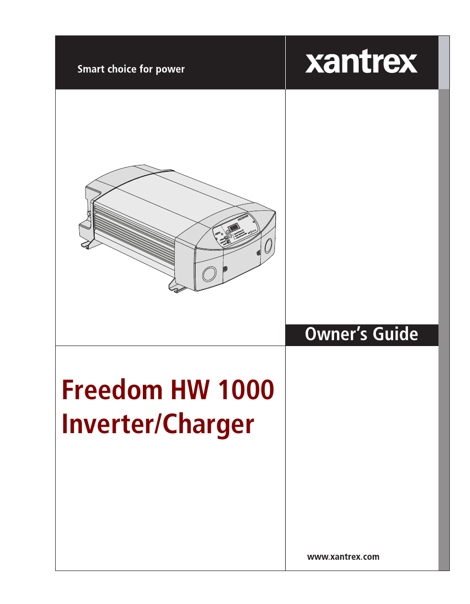 Xantrex Technology ENERGY HW 1000 User Manual | 80 pages