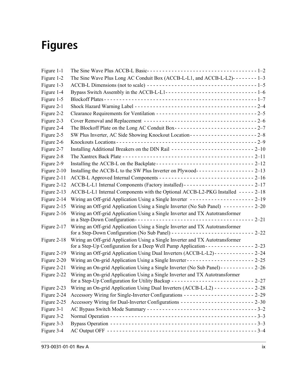 Figures | Xantrex Technology ACCB-L User Manual | Page 11 / 64