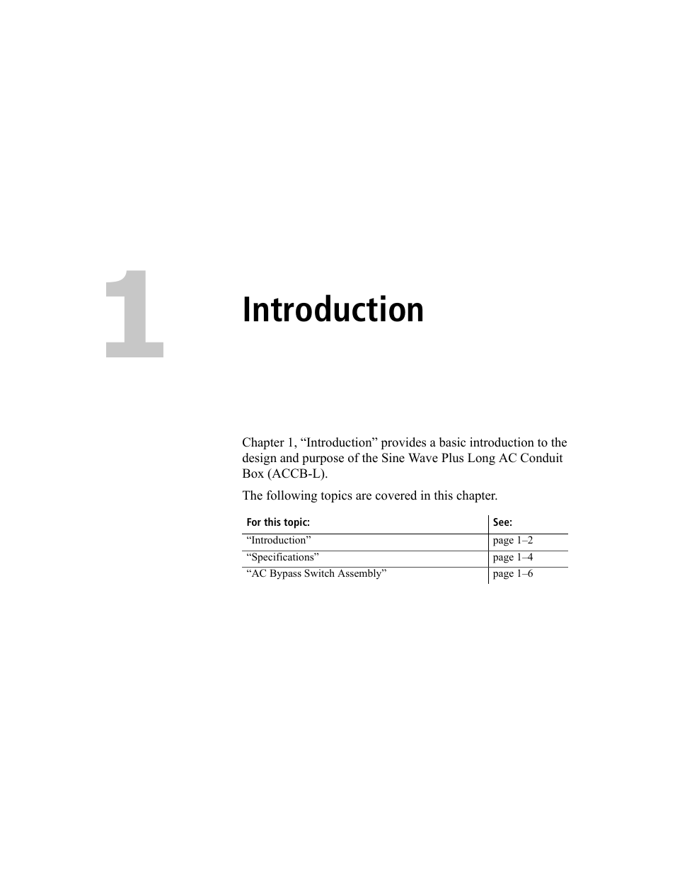 Introduction | Xantrex Technology ACCB-L User Manual | Page 15 / 64