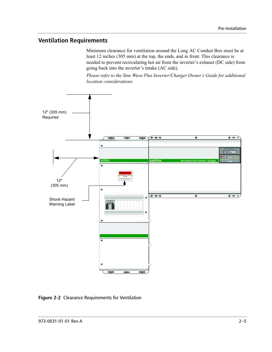 Ventilation requirements | Xantrex Technology ACCB-L User Manual | Page 27 / 64