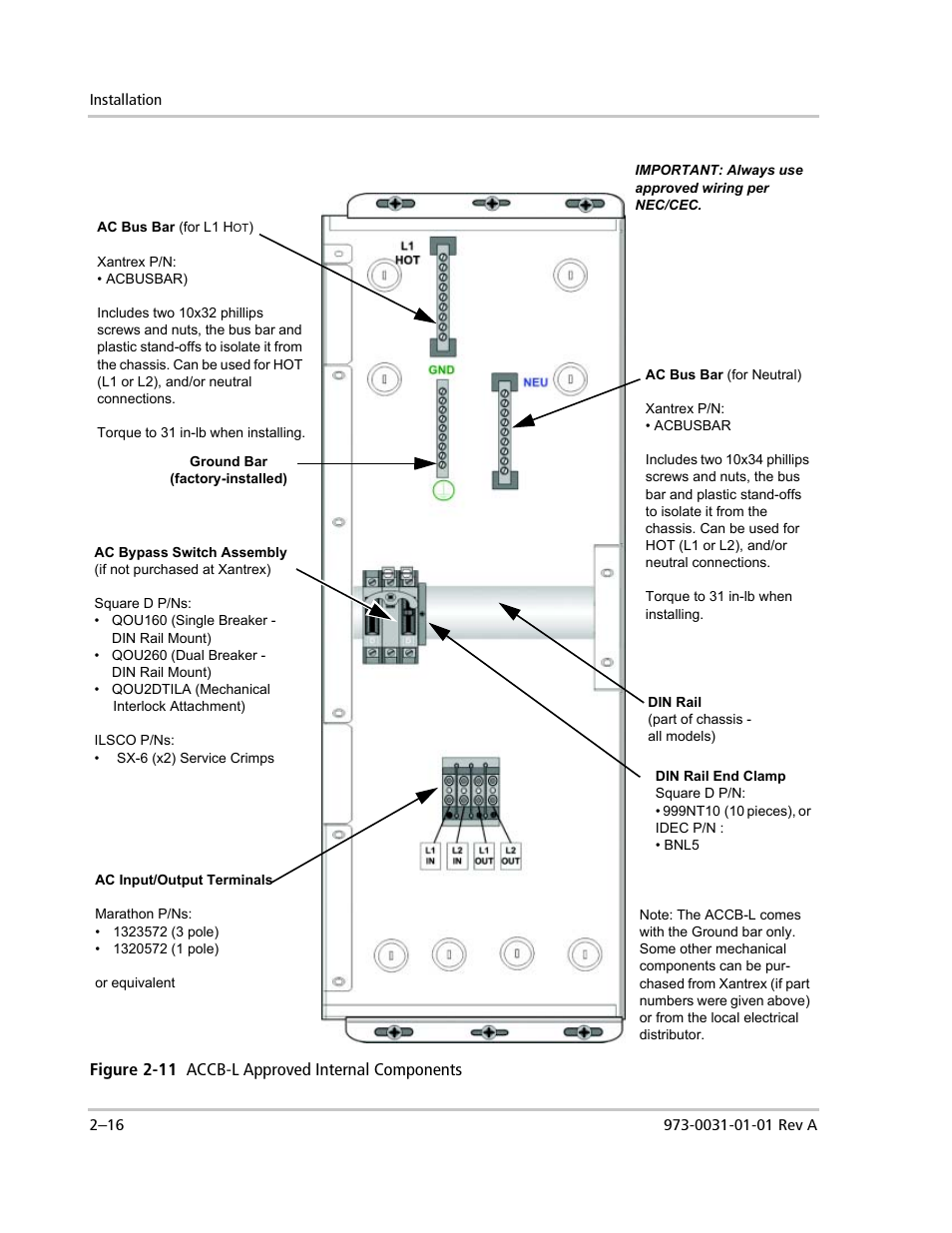 Xantrex Technology ACCB-L User Manual | Page 38 / 64