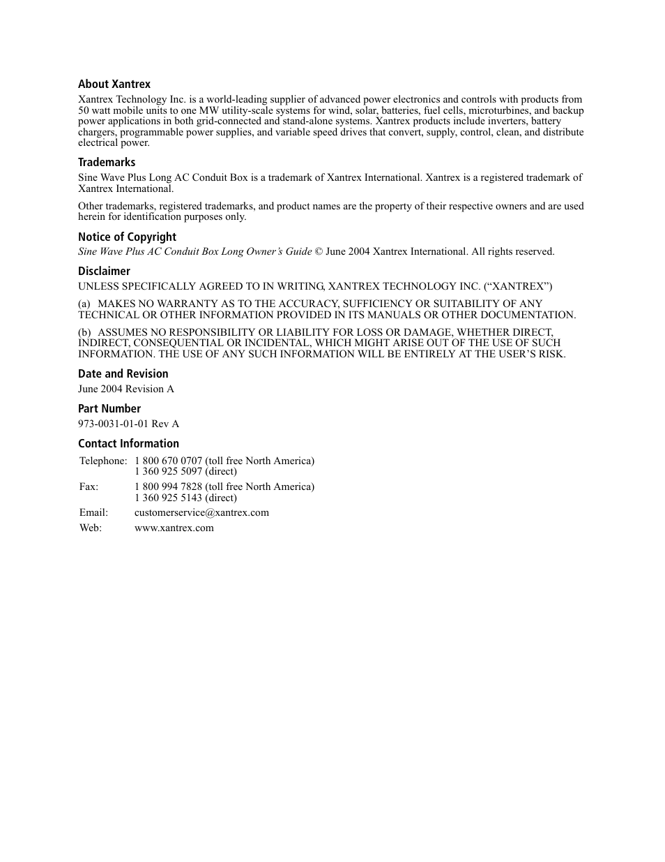 Xantrex Technology ACCB-L User Manual | Page 4 / 64