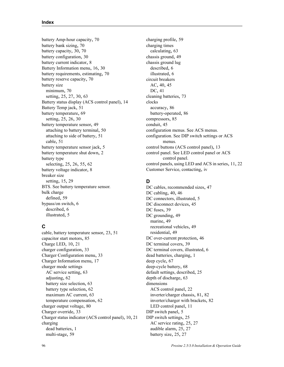 Xantrex Technology PROSINE PS3.0 User Manual | Page 113 / 117