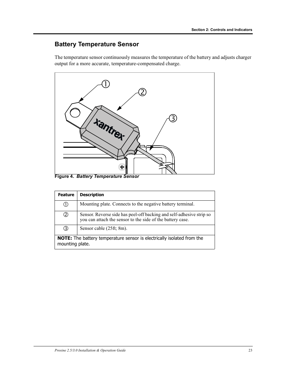Battery temperature sensor | Xantrex Technology PROSINE PS3.0 User Manual | Page 40 / 117