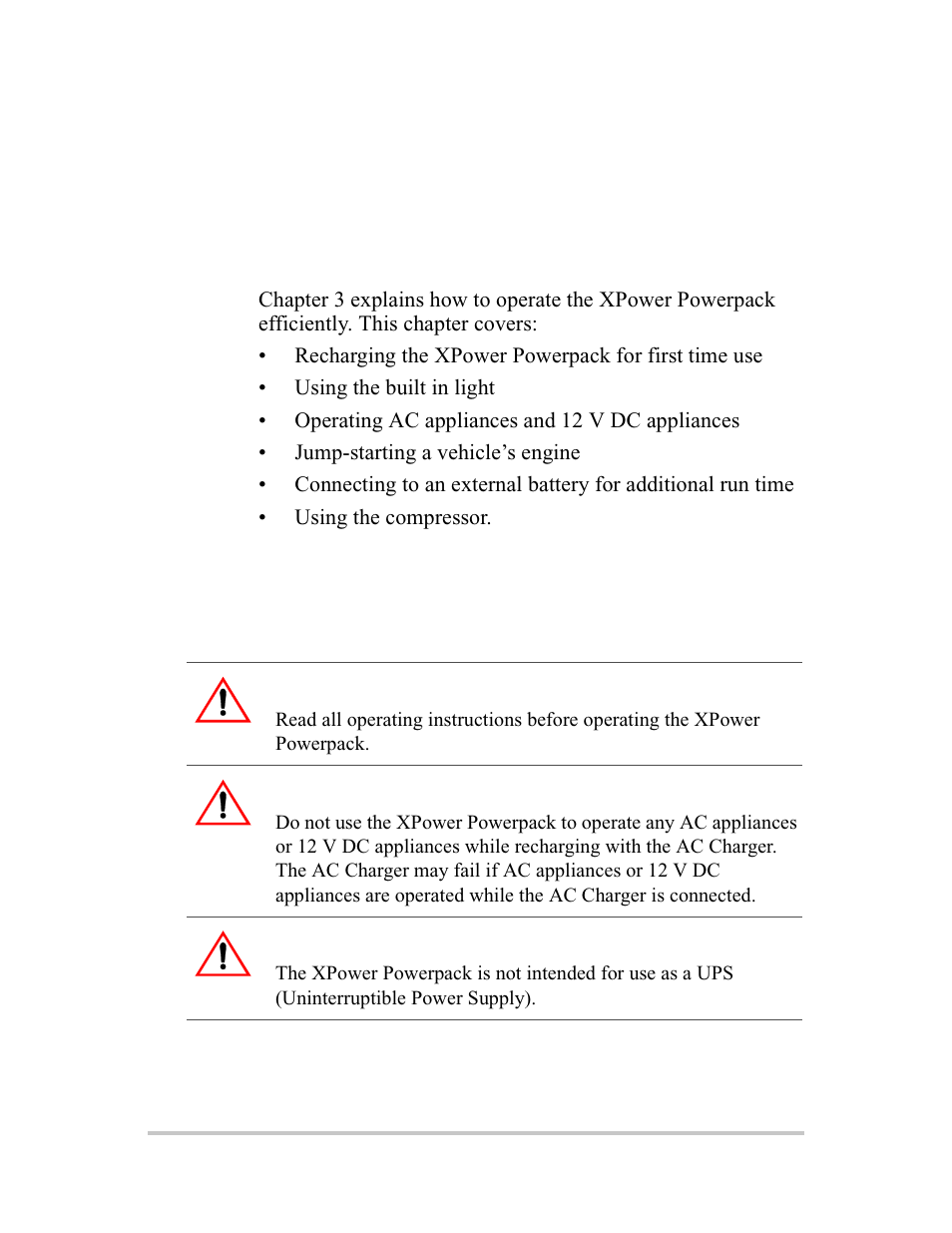 Operation, Operating conditions and guidelines | Xantrex Technology 400R User Manual | Page 27 / 74