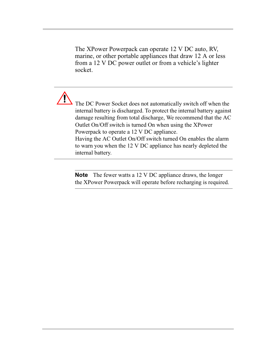 Operating 12v dc appliances, Operating 12 v dc appliances, Caution equipment damage | Xantrex Technology 400R User Manual | Page 34 / 74