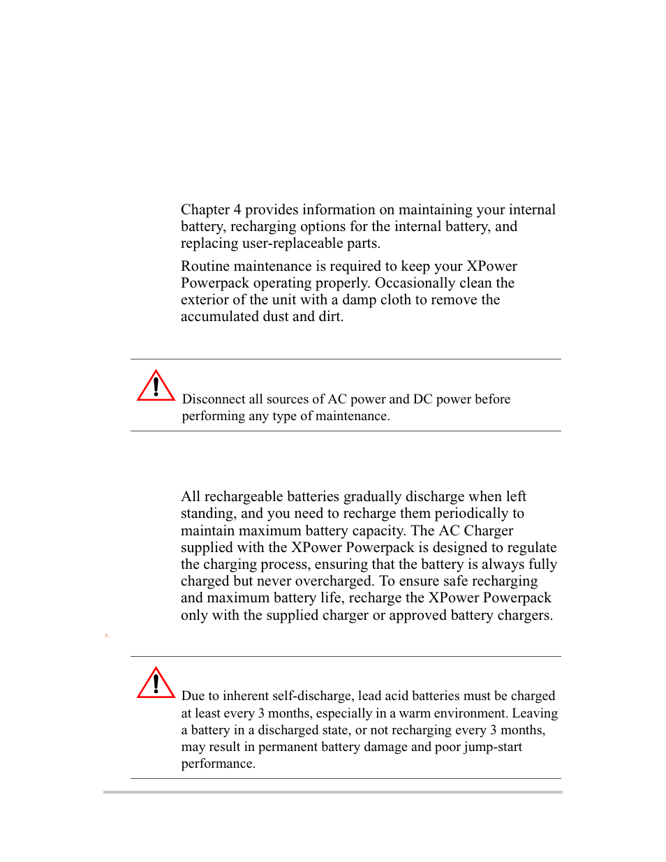 Maintenance, Battery maintenance | Xantrex Technology 400R User Manual | Page 45 / 74