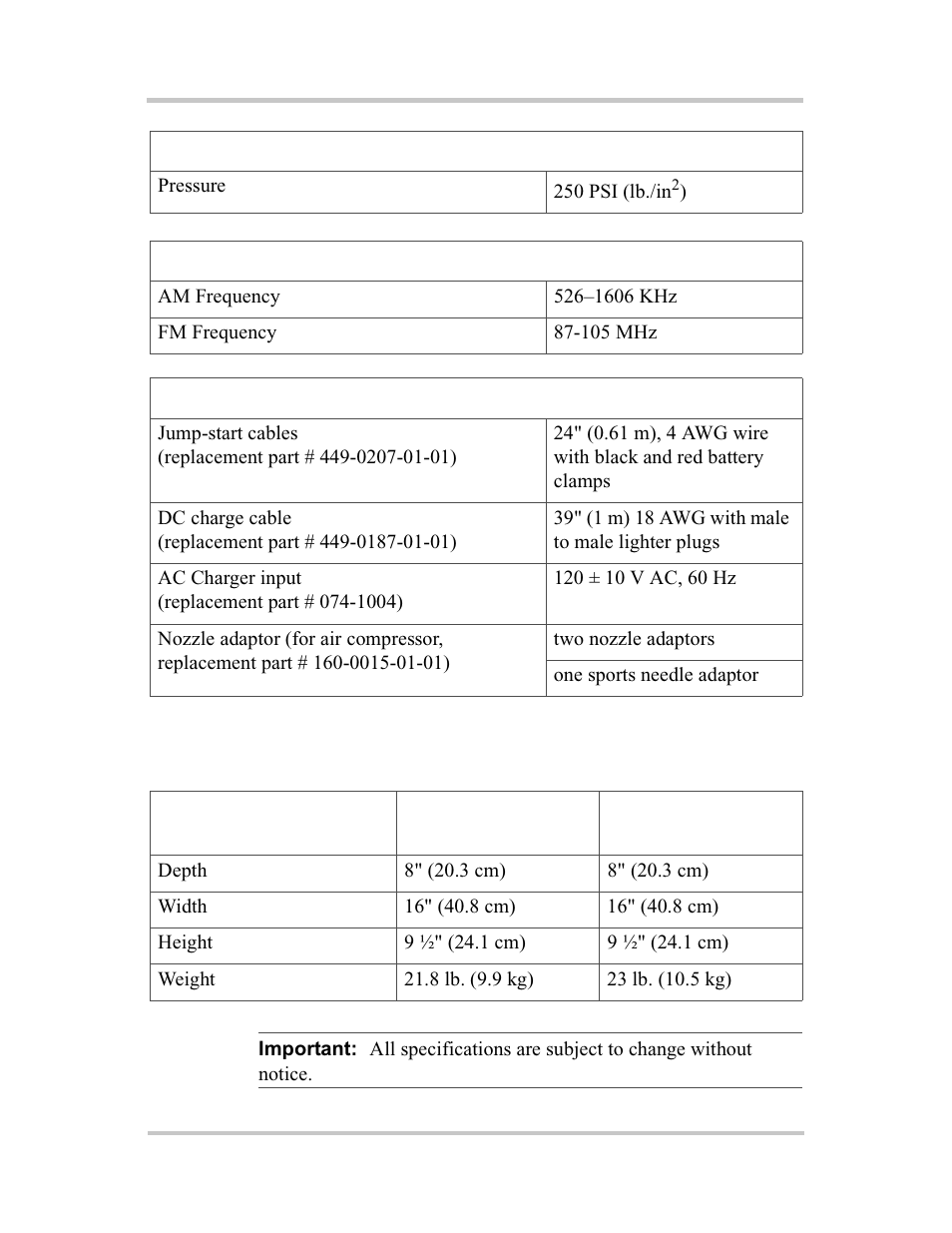 Physical specifications | Xantrex Technology 400R User Manual | Page 63 / 74