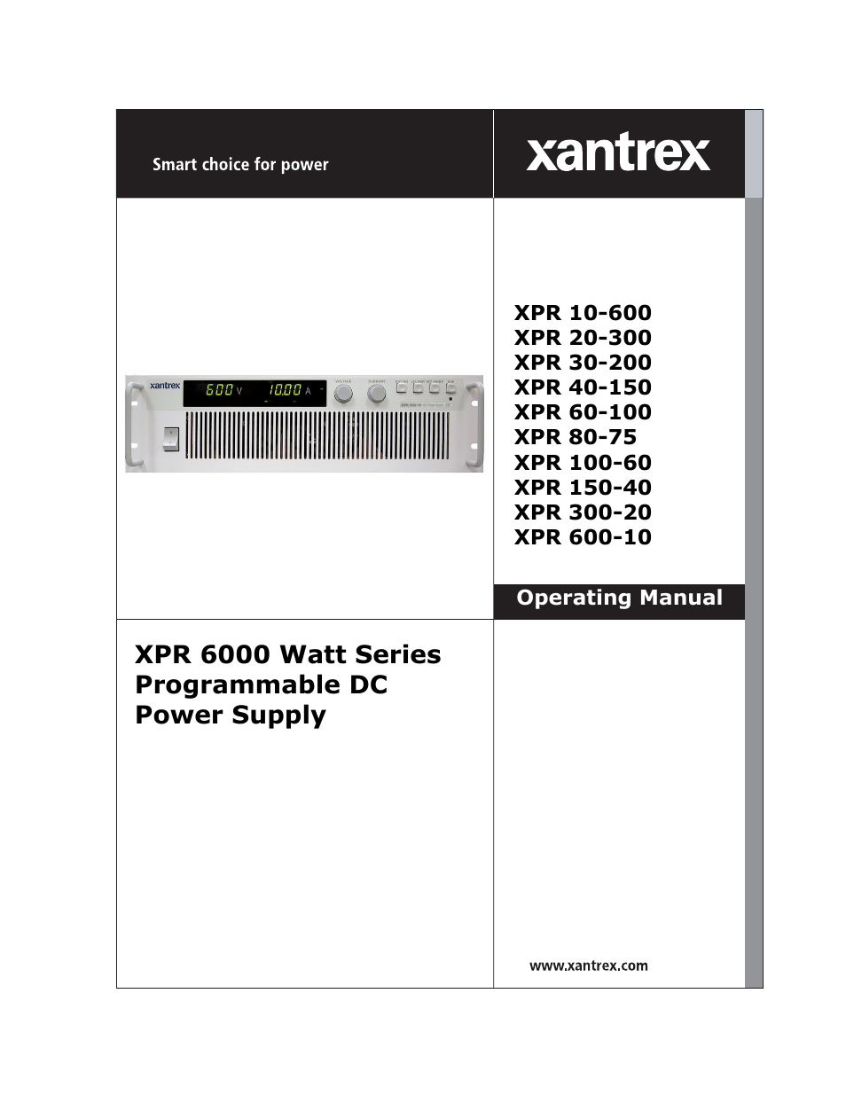 Xantrex Technology XPR 150-40 User Manual | 80 pages