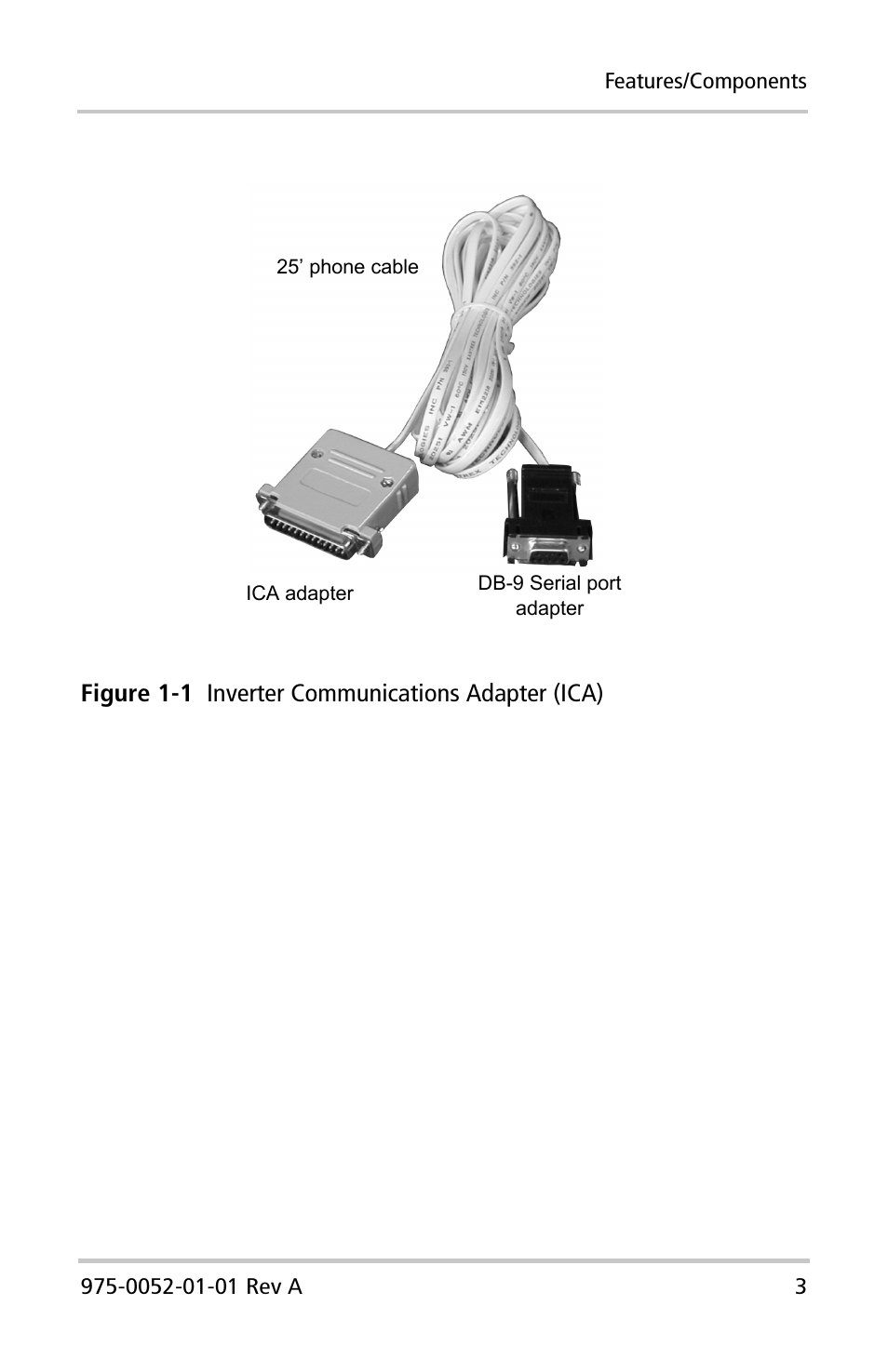 Figure 1-1 inverter communications adapter (ica) | Xantrex Technology Inverter Communications Adapter User Manual | Page 19 / 70