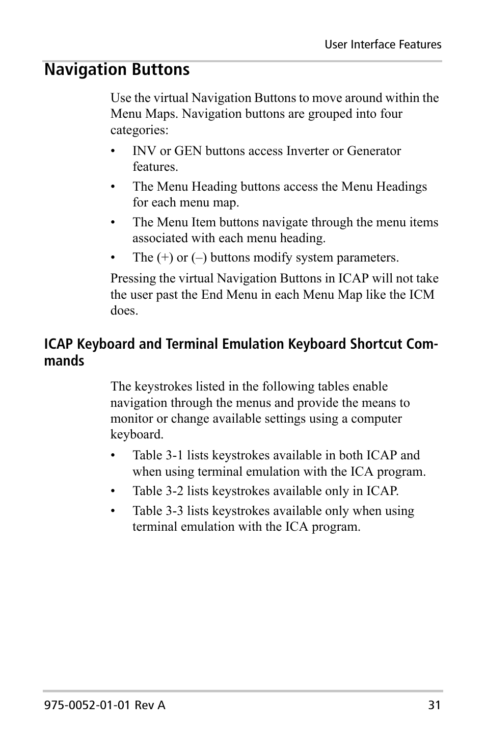 Navigation buttons | Xantrex Technology Inverter Communications Adapter User Manual | Page 47 / 70