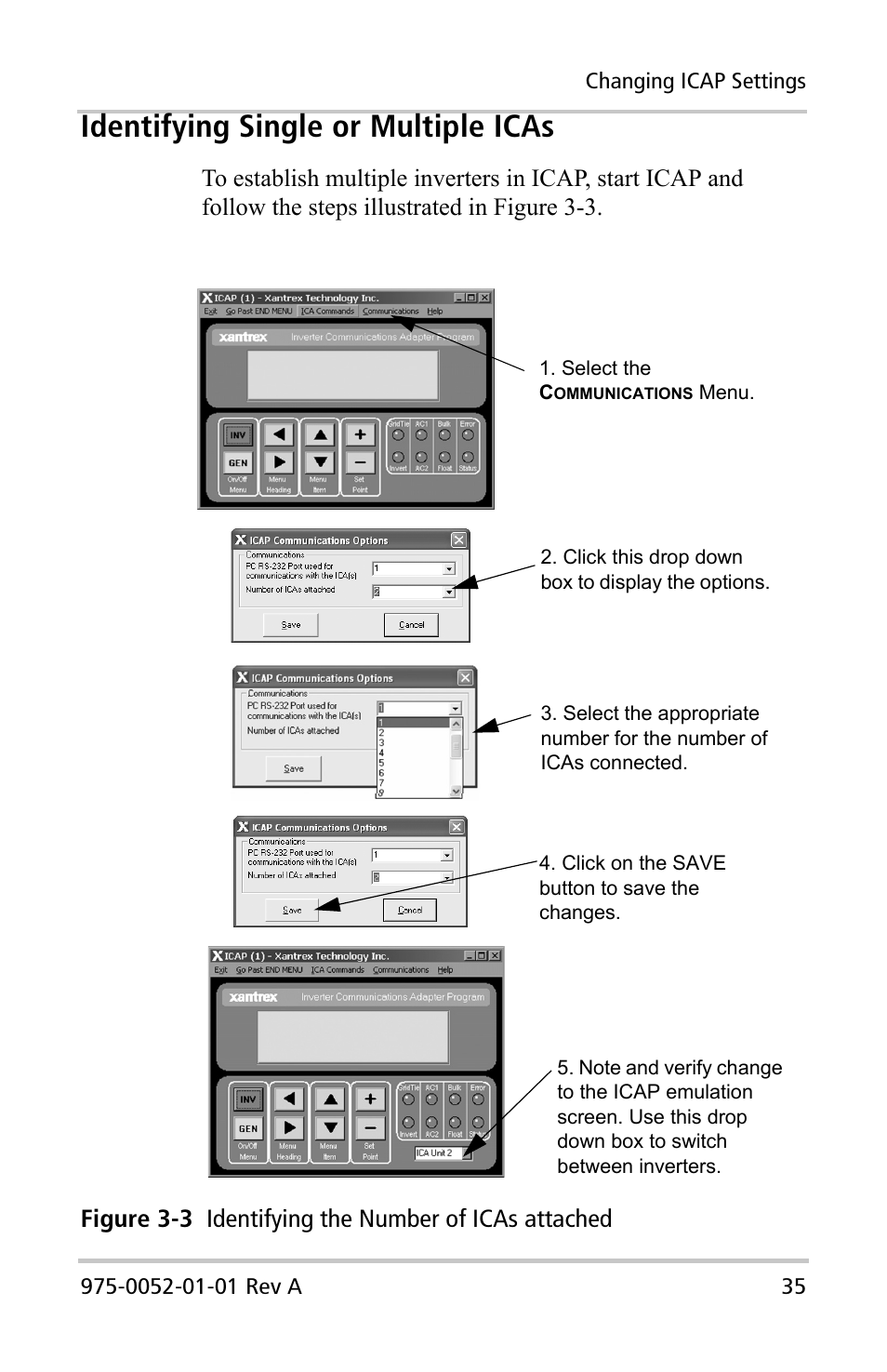 Identifying single or multiple icas | Xantrex Technology Inverter Communications Adapter User Manual | Page 51 / 70