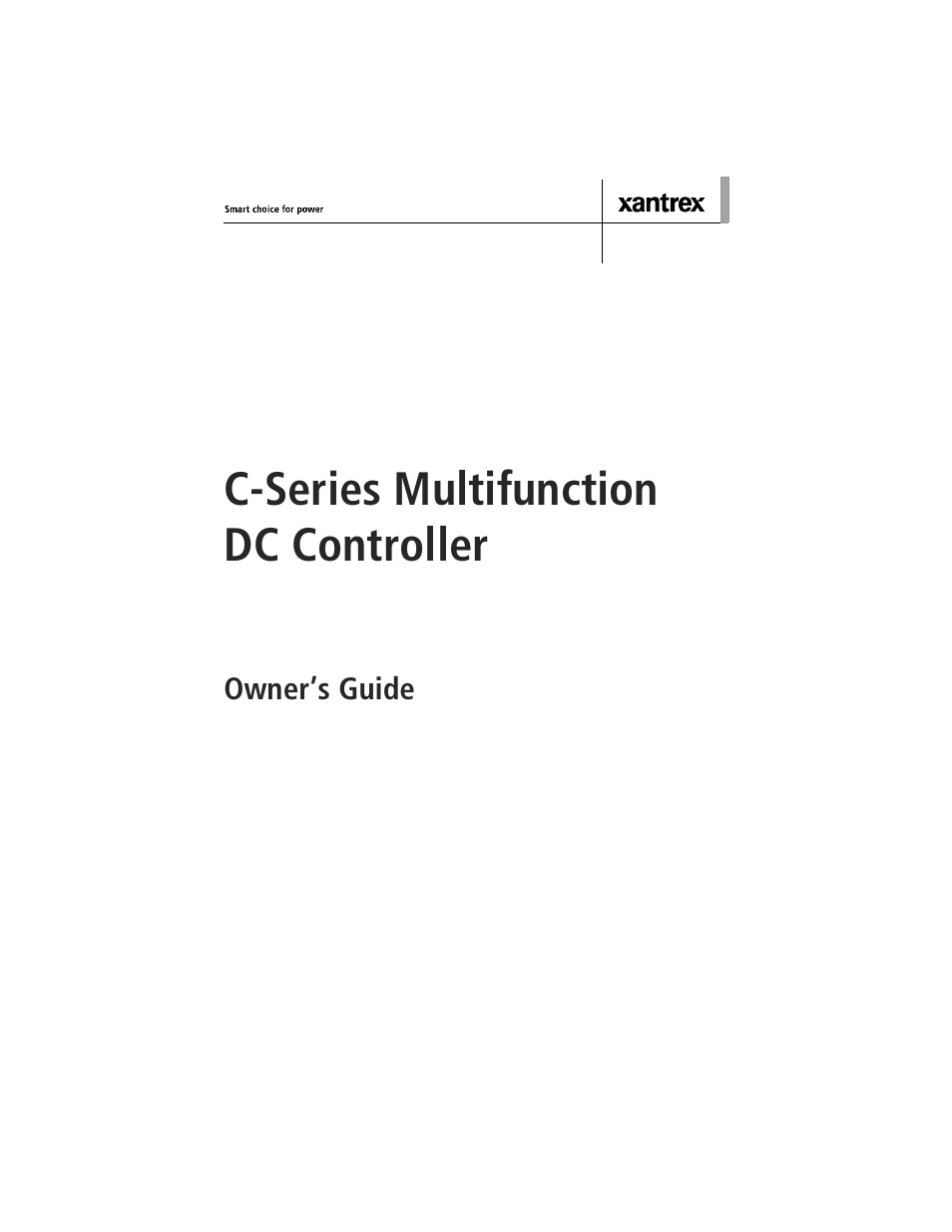 C-series multifunction dc controller | Xantrex Technology C40 User Manual | Page 3 / 114