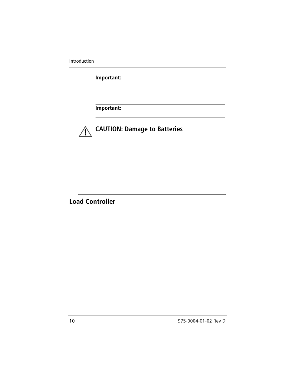 Load controller, Caution: damage to batteries | Xantrex Technology C40 User Manual | Page 30 / 114