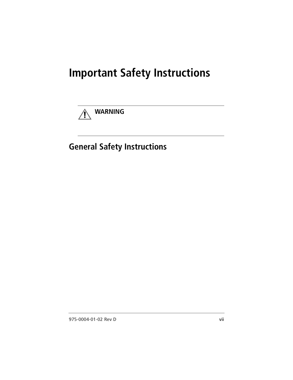 Important safety instructions, General safety instructions, Warning | Xantrex Technology C40 User Manual | Page 9 / 114