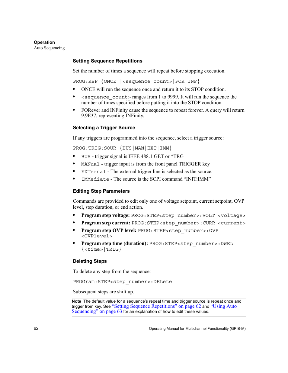 Xantrex Technology GPIB-M-XT User Manual | Page 64 / 134