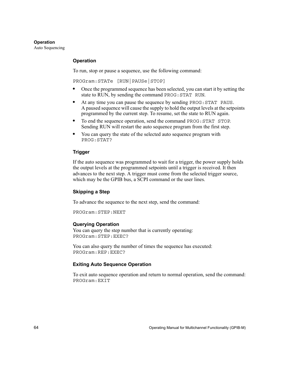 Xantrex Technology GPIB-M-XT User Manual | Page 66 / 134