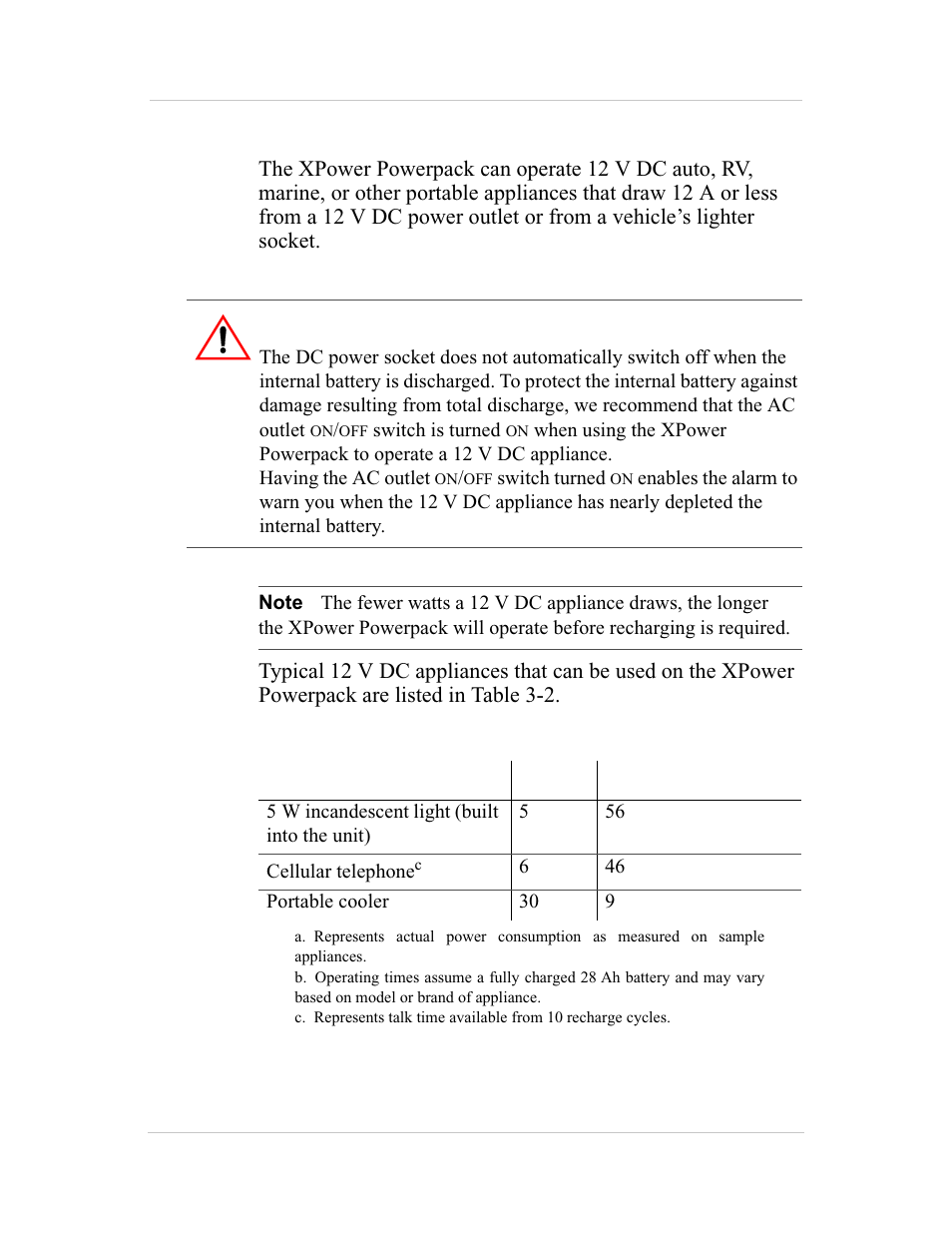Operating 12 v dc appliances, Caution: equipment damage | Xantrex Technology 600HD User Manual | Page 31 / 64