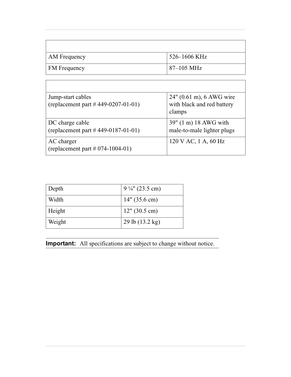 Physical specifications | Xantrex Technology 600HD User Manual | Page 54 / 64
