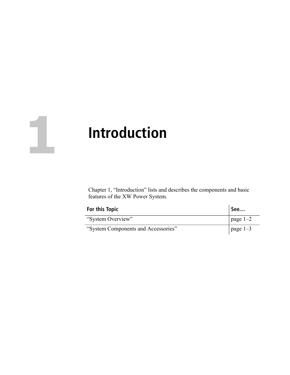 Introduction | Xantrex Technology XW POWER SYSTEM XW4024-120/240-60 User Manual | Page 17 / 136