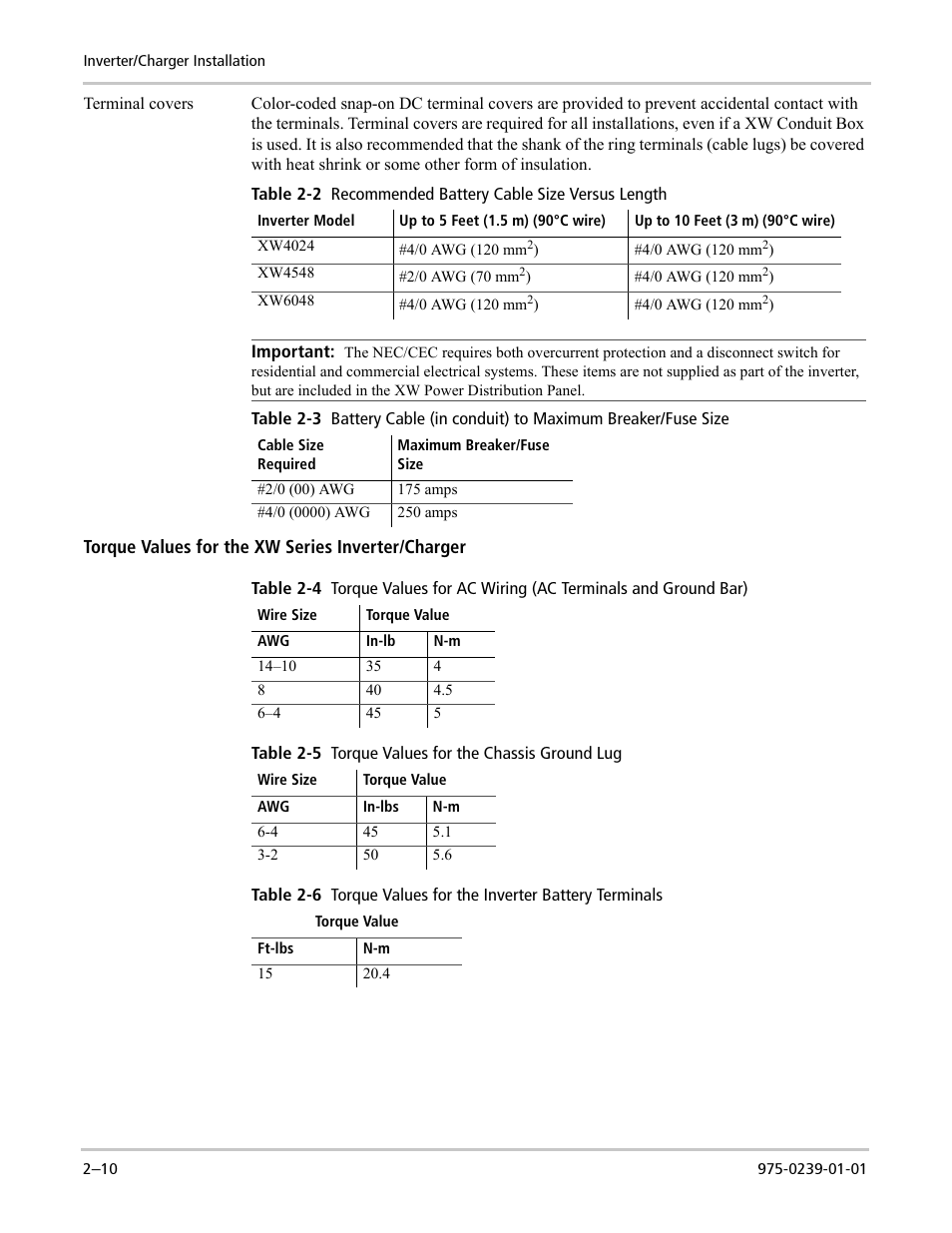 Xantrex Technology XW POWER SYSTEM XW4024-120/240-60 User Manual | Page 34 / 136