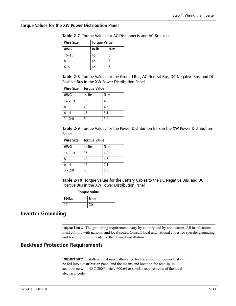 Xantrex Technology XW POWER SYSTEM XW4024-120/240-60 User Manual | Page 35 / 136