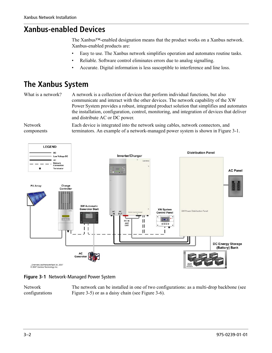 Xanbus-enabled devices, The xanbus system | Xantrex Technology XW POWER SYSTEM XW4024-120/240-60 User Manual | Page 68 / 136