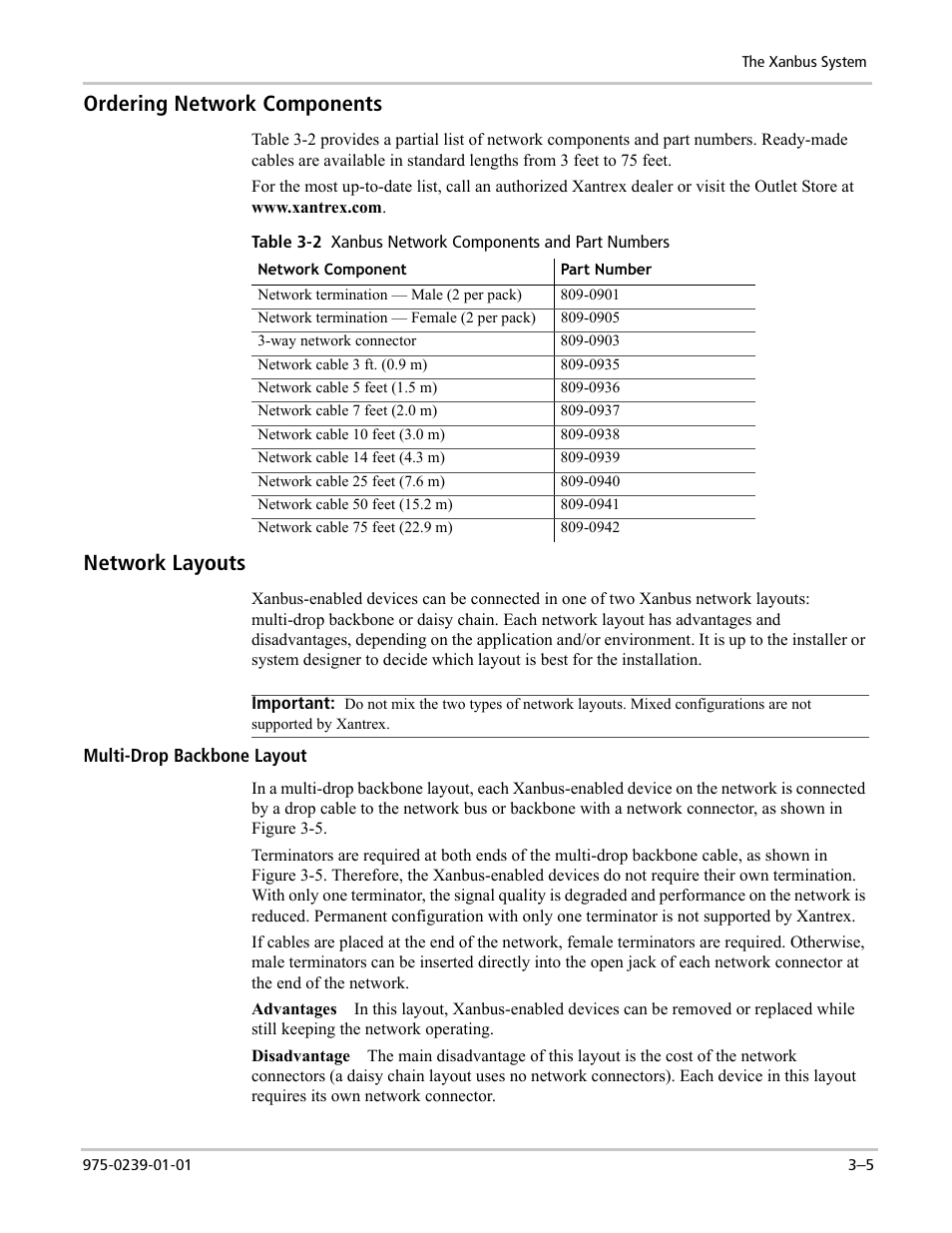 Ordering network components, Network layouts | Xantrex Technology XW POWER SYSTEM XW4024-120/240-60 User Manual | Page 71 / 136