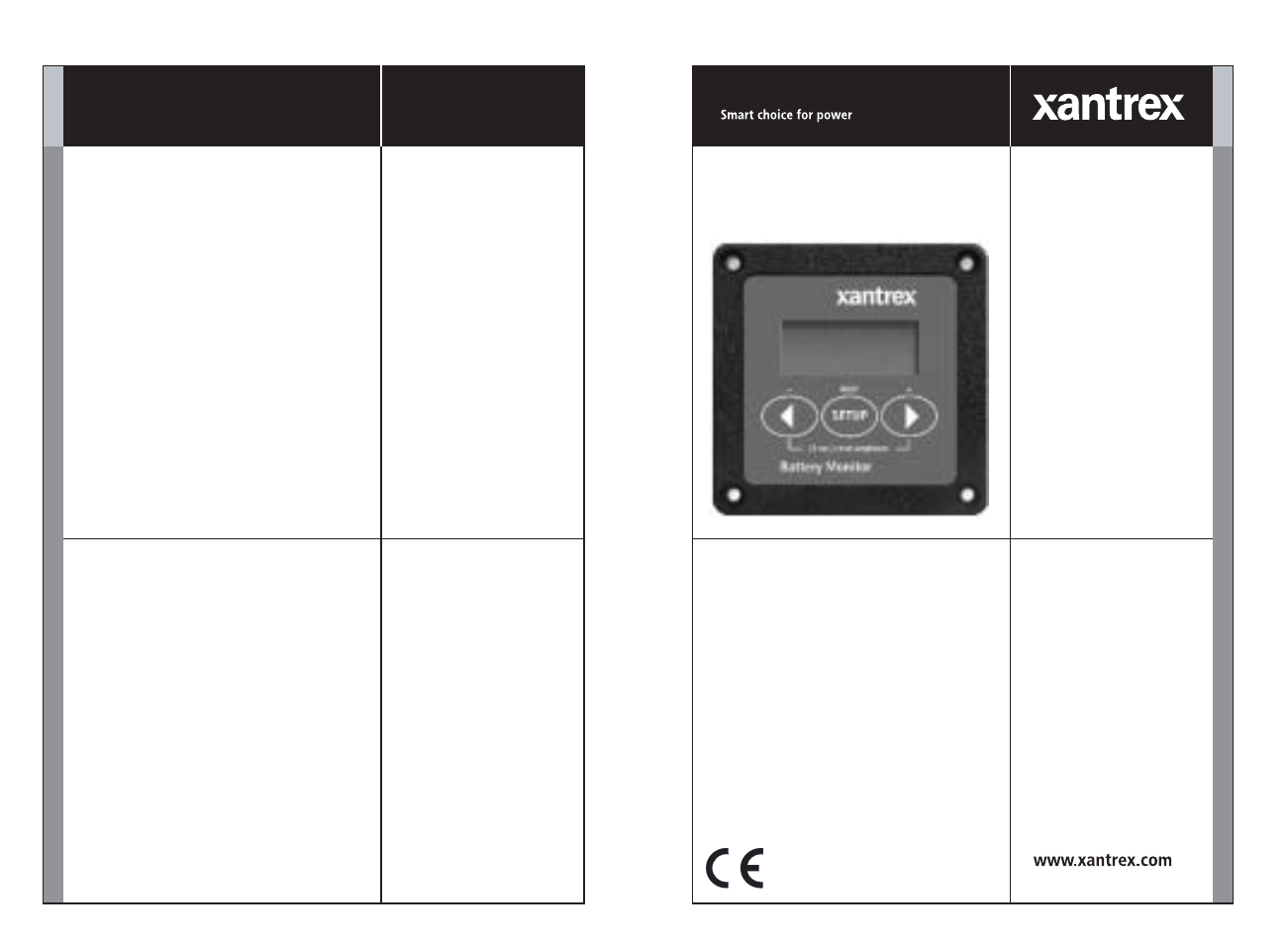 Xantrex Technology Xantrex Battery Monitor User Manual | 145 pages