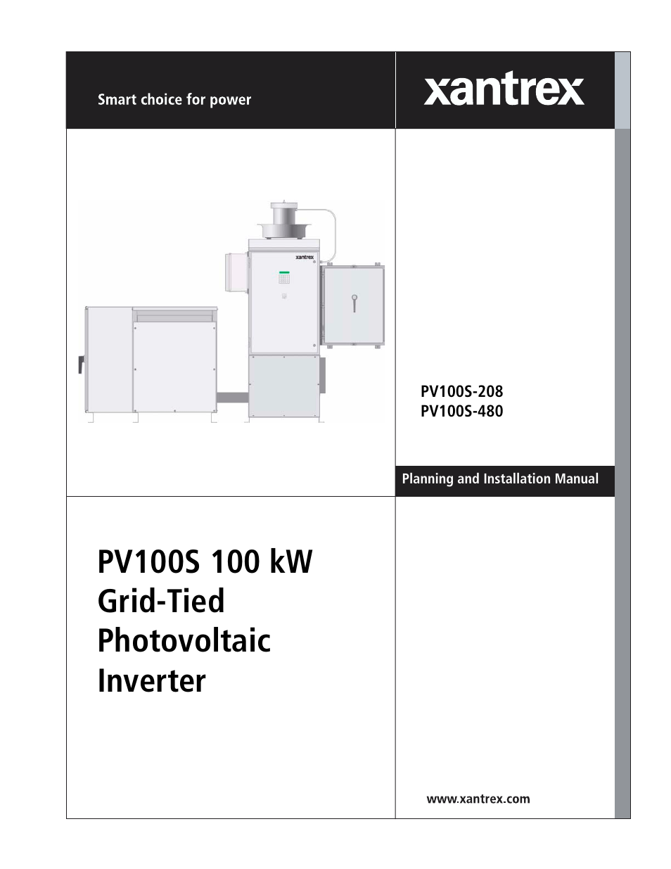 Xantrex Technology PV100S-480 User Manual | 90 pages