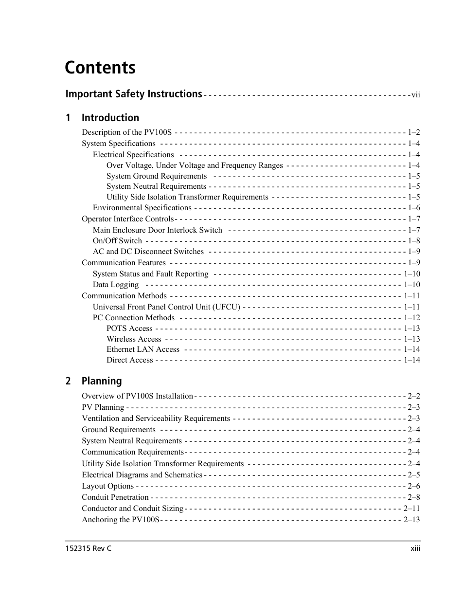 Xantrex Technology PV100S-480 User Manual | Page 15 / 90