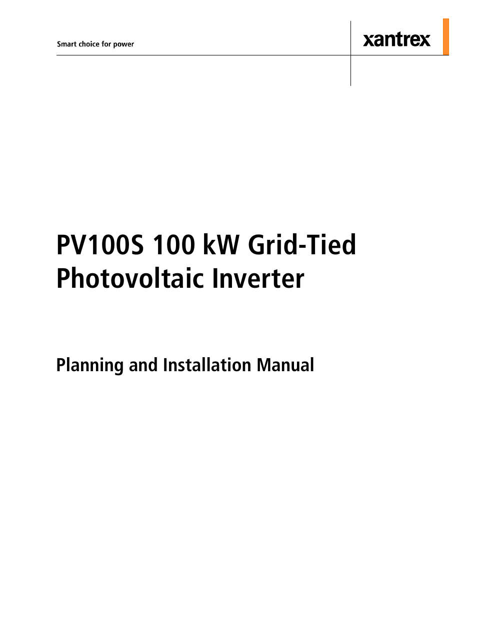 Xantrex Technology PV100S-480 User Manual | Page 3 / 90