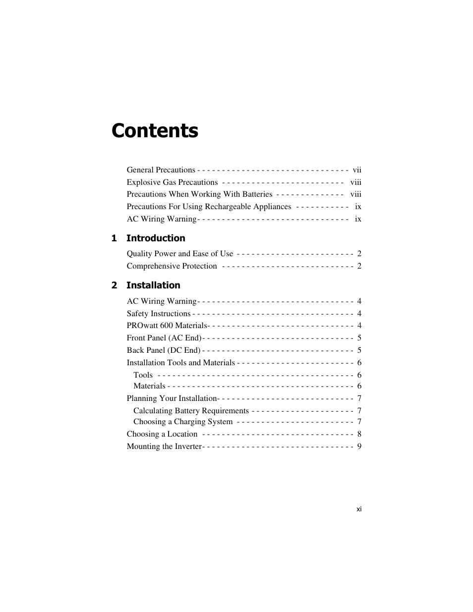 Xantrex Technology PROwatt 600 User Manual | Page 12 / 66